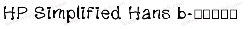HP Simplified Hans b字体转换